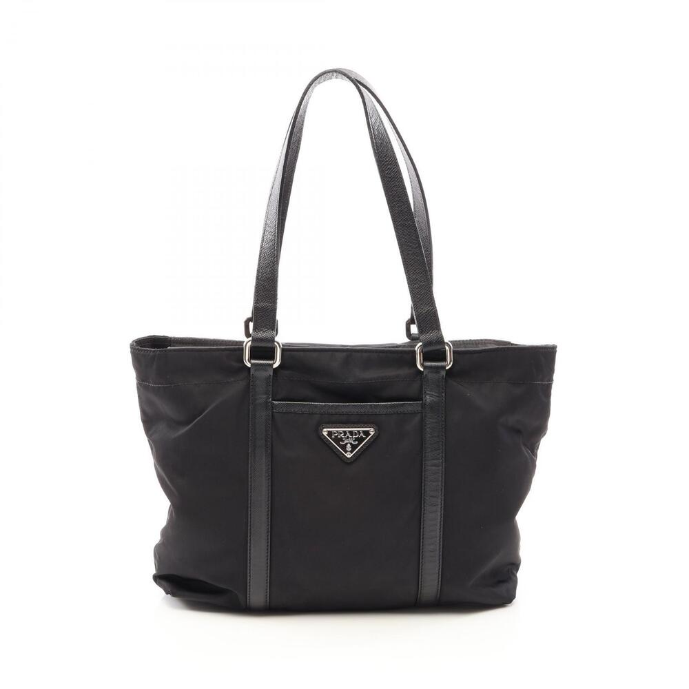 Prada Vitello Daino Leather Tote Bag Black